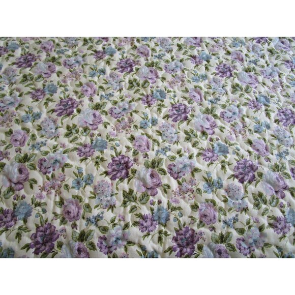 Vintage Waverly Quaker Lady Quilted Floral Bedspread Full Size Retired Fabric GU - Picture 4 of 16